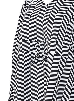 Zizzi Kjole med knytebelter i midjen, Svart, Packshot image number 2