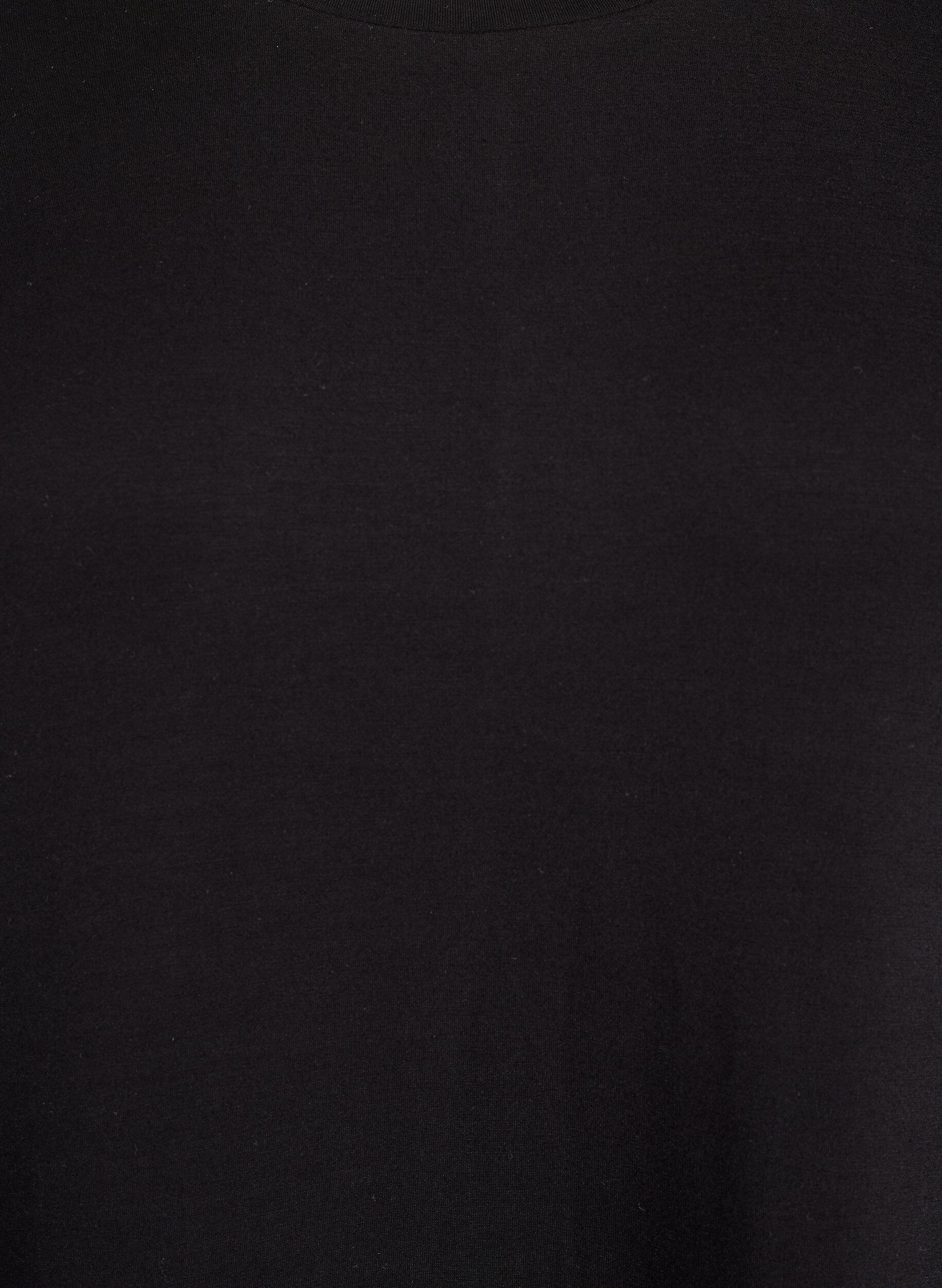 Zizzi T-skjortekjole i jersey med splitt i sidene, Svart, Packshot image number 2