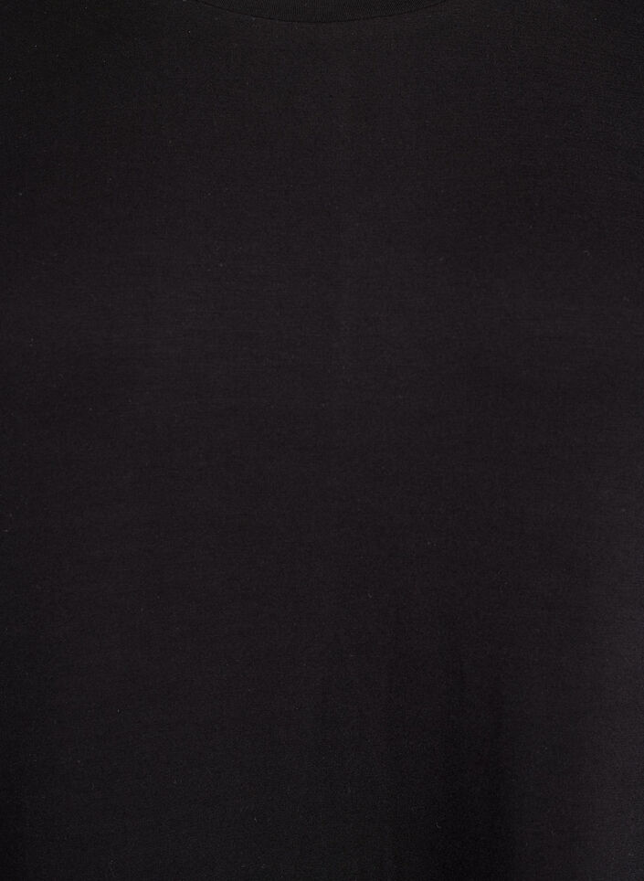 T-skjortekjole i jersey med splitt i sidene, Svart, Packshot image number 2