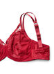 Heldekkende blonder BH med stroppe detaljer, Rød, Packshot image number 3