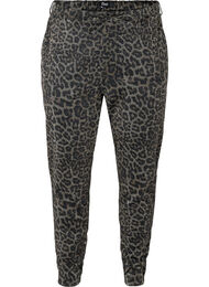 Cropped Maddison bukser med glitter og leopardmønster, Lurex Leo