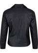 Biker jakke i imitert skinn, Svart, Packshot image number 1