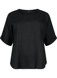 Kortermet bluse av 100% Lin