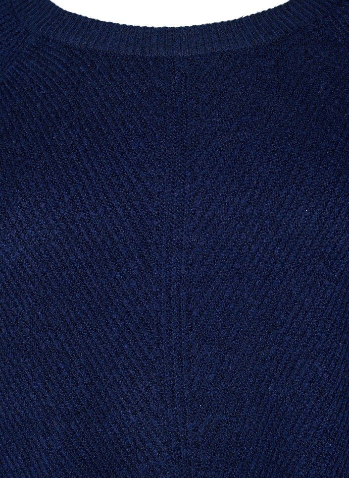 Strikket bluse med rund hals, Naval Academy Mel., Packshot image number 2