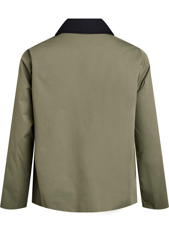 Vårjakke med sløyfe-detaljer, Deep Lichen Green, Packshot