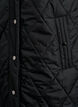 Langt vattert vest med trykknapper, Svart, Packshot image number 3