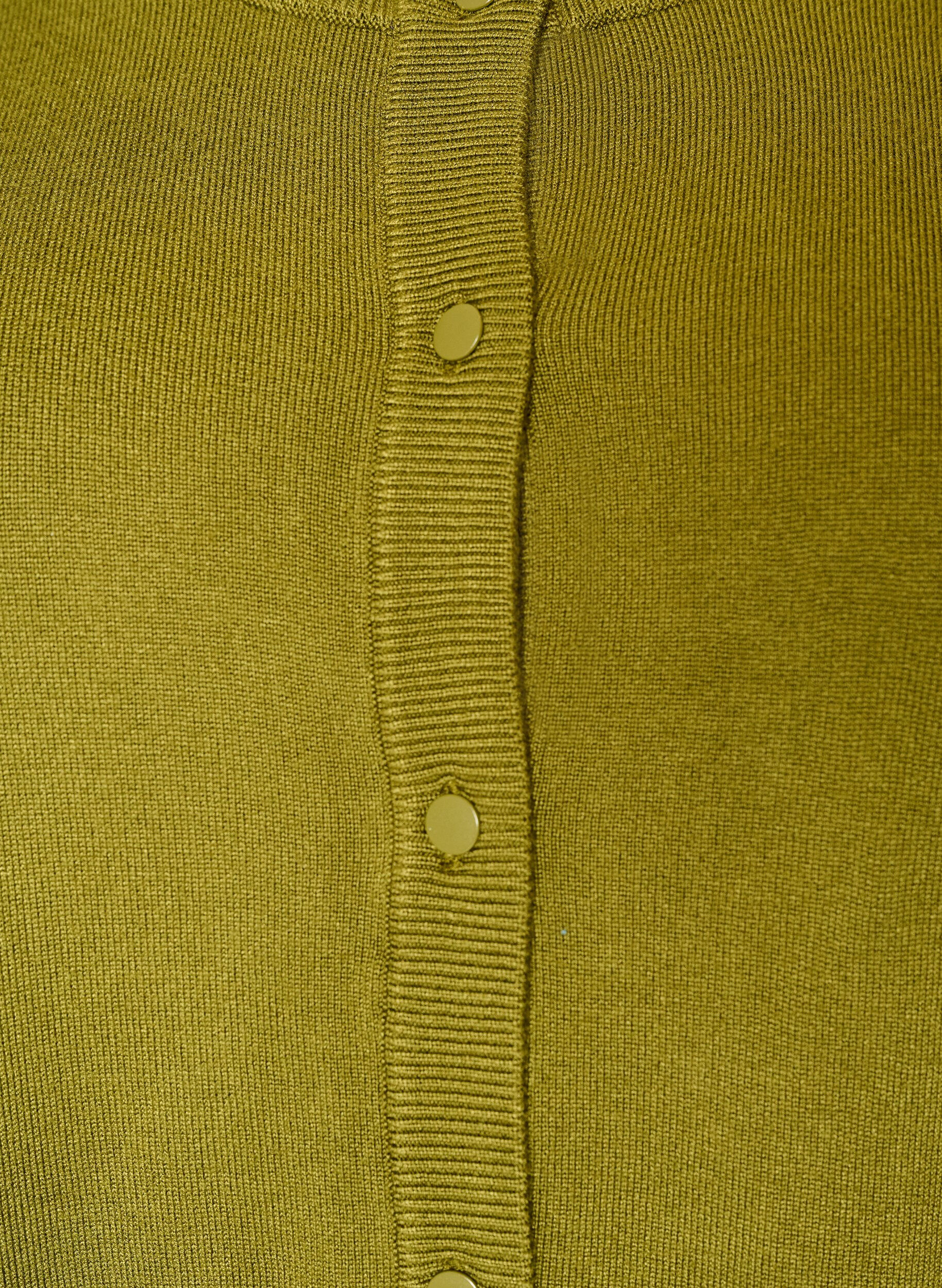 ZizziStrikkecardigan med rund hals og knapper, Gr&oslash;nn, Packshot image number 2