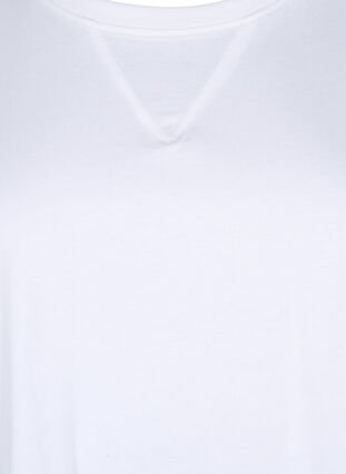 Zizzi Boxy T-skjorte i organisk bomull, Hvit, Packshot image number 2
