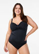 Badedrakt med spiler og drapering, Svart, Model image number 0