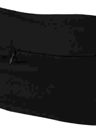 Løpebelte med lommer og glidelås, Black, Packshot image number 2