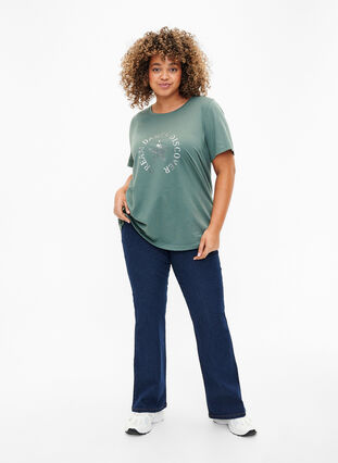 FLASH - T-skjorte med motiv, Balsam Green Star, Model image number 2