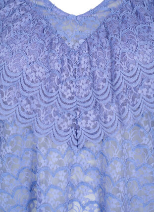 Kortermet bluse med volanger, Lavender Violet, Packshot image number 2