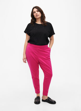 Korte bukser med lommer, Raspberry Sorbet, Model image number 3