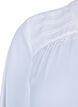 Bluse med lange ermer og knappelukking, Bright White, Packshot image number 3