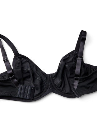Zizzi Heldekkende basis BH i mesh, Black, Packshot image number 3