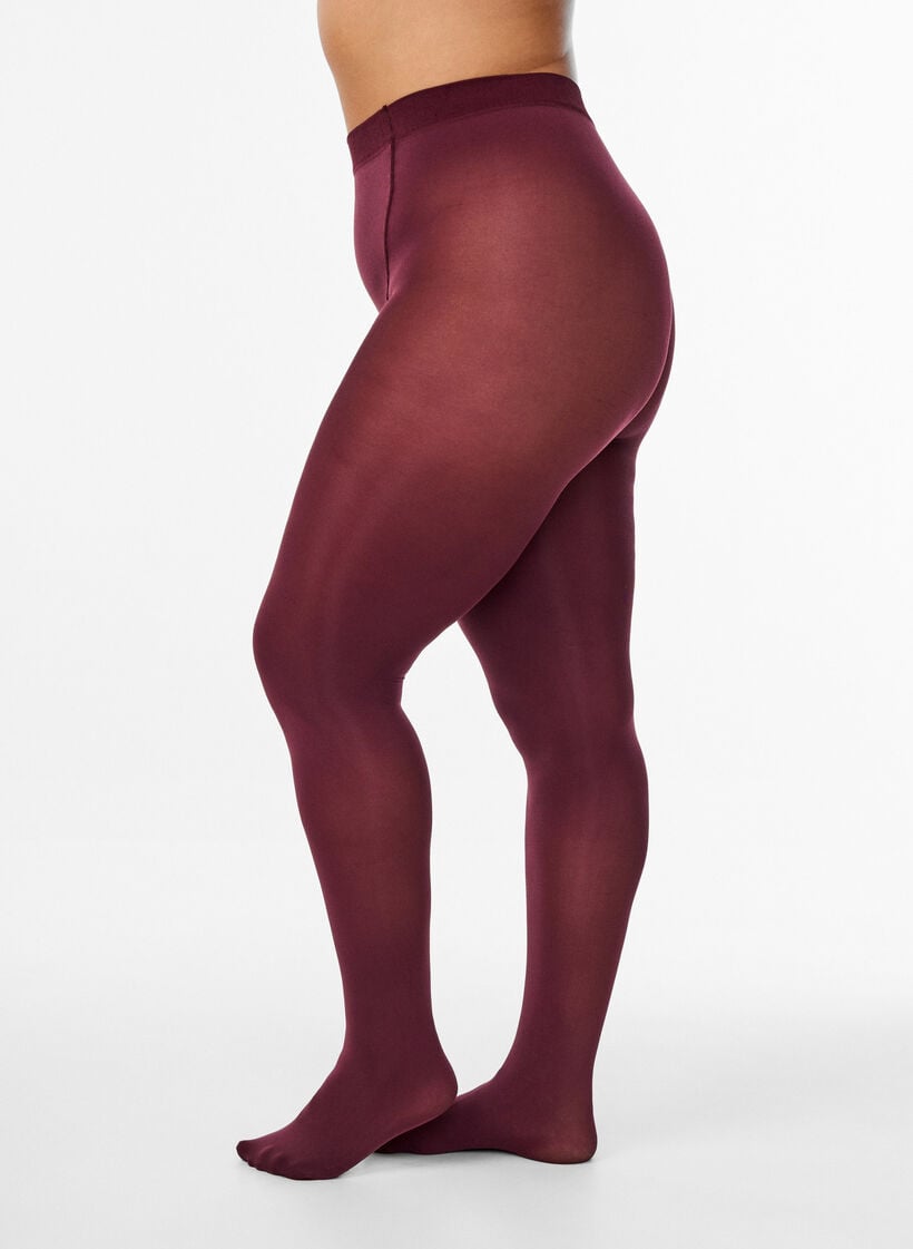 100 denier str&oslash;mpebukser, R&oslash;d, Model image number 0