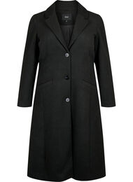 Kåpe med knapper og lommer, Black