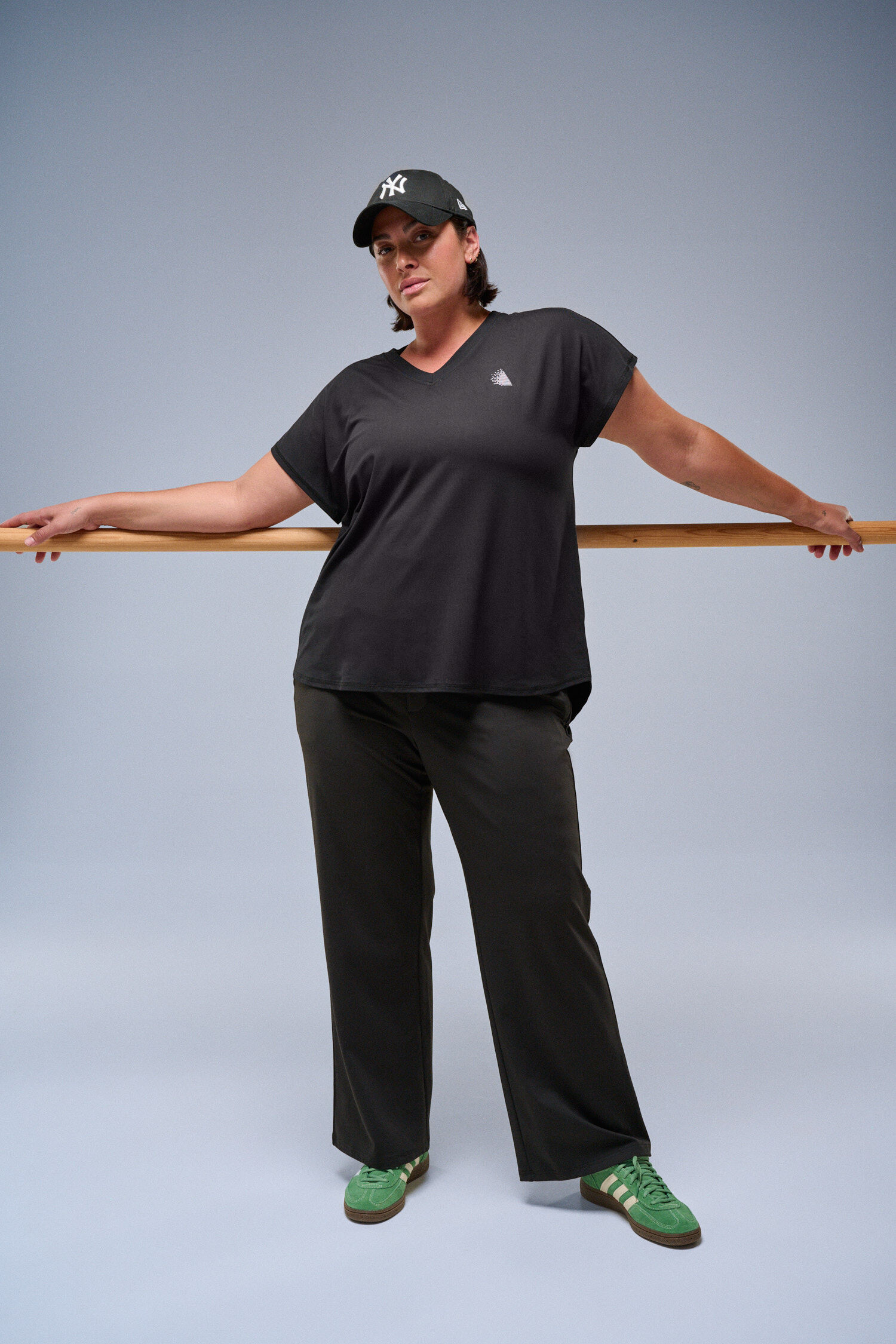 Bukser med vid passform, , Model