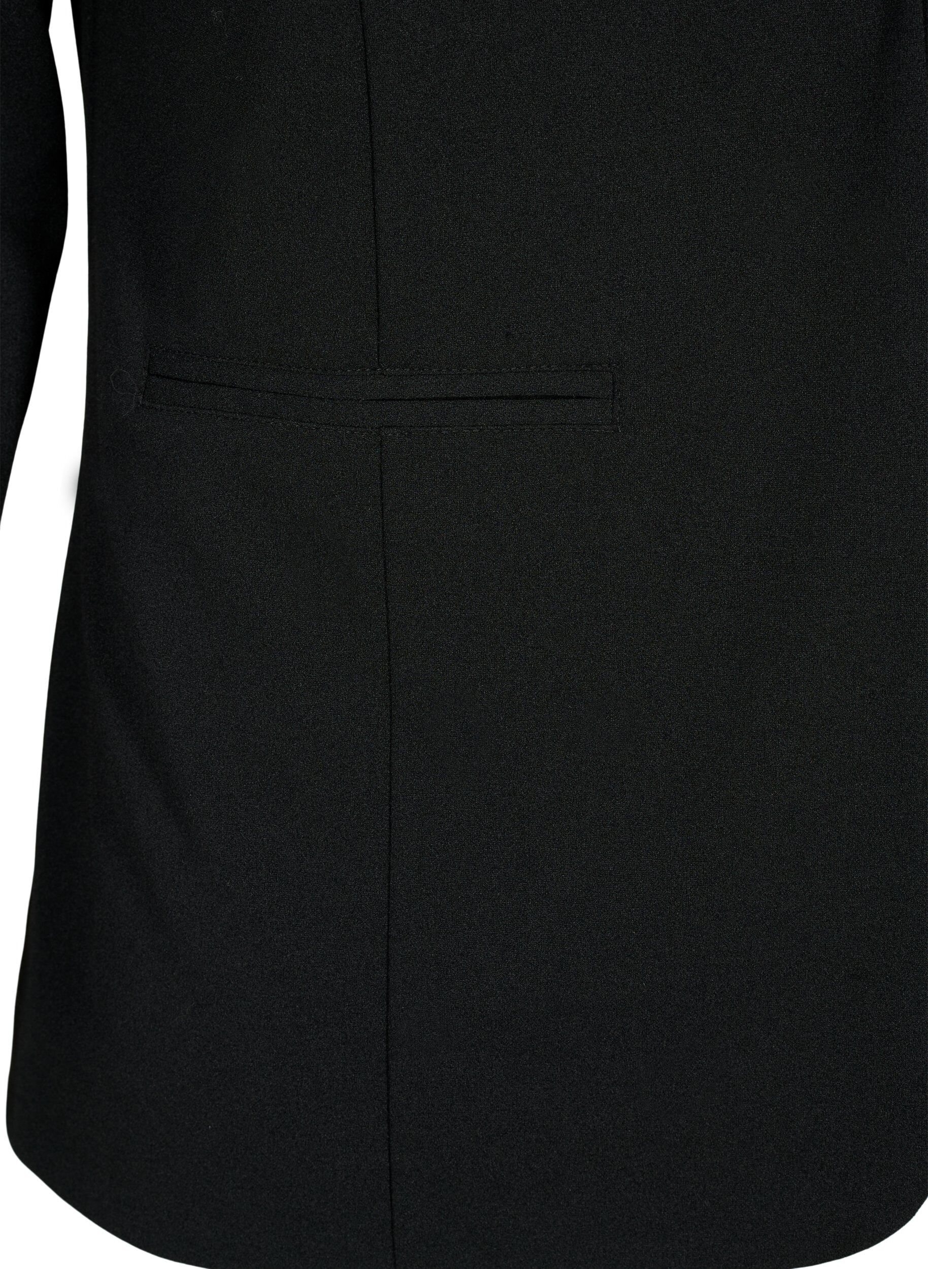 Zizzi Blazer med lommer, Black, Packshot image number 3