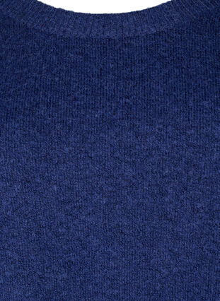 Melert strikkegenser med knappedetaljer, Navy Blazer Mel., Packshot image number 2
