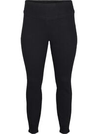 Elastiske jeggings med høy midje, Svart Elastiske jeggings med høy midje