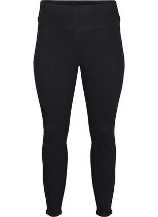 Zizzi Elastiske jeggings med høy midje, Svart, Packshot image number 0