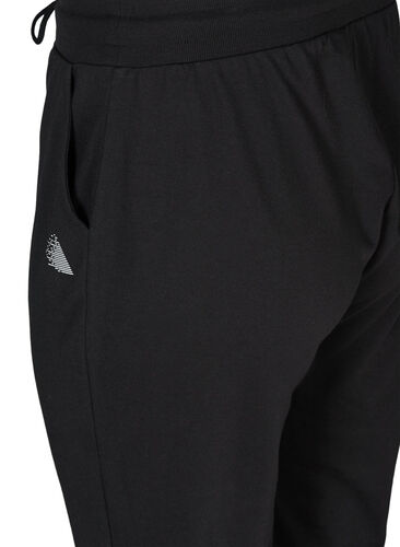 Løse treningsbukser med lommer, Black, Packshot image number 3