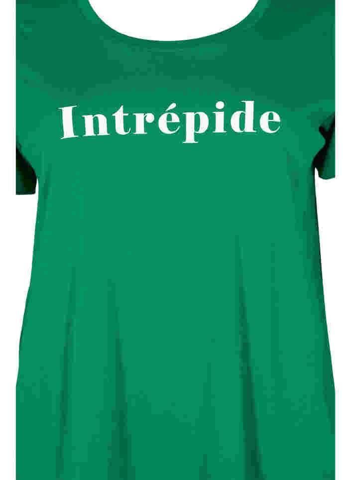 T-skjorte i bomull med tekst på brystet, Jolly Green, Packshot image number 2