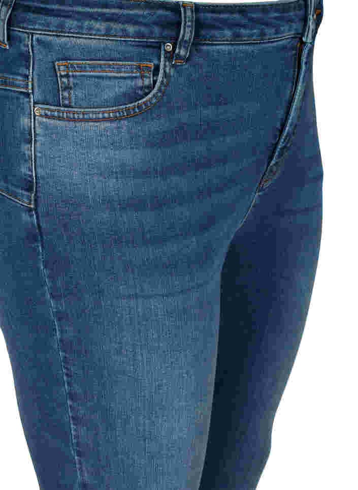 Amy jeans med høyt liv og push-up, Blue denim, Packshot image number 2