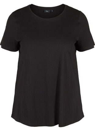 2 stk. kortermet T-skjorter i bomull, Black, Packshot image number 3