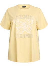 T-skjorte i økologisk bomull med strassteiner og sommerfuglmotiv, Acid W. Sunlight