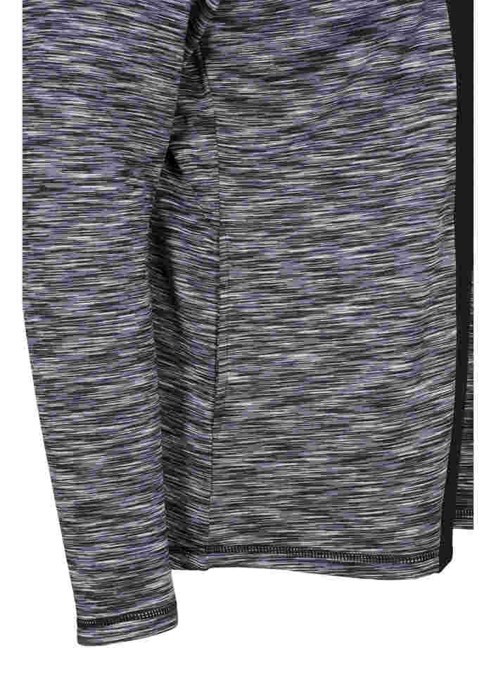Trenings cardigan med glidelås og høy hals, Black, Packshot image number 3