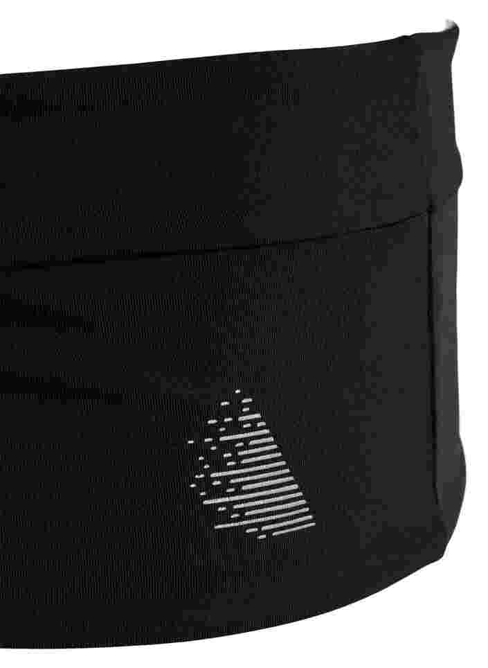 Løpebelte med glidelåslommer, Black, Packshot image number 2