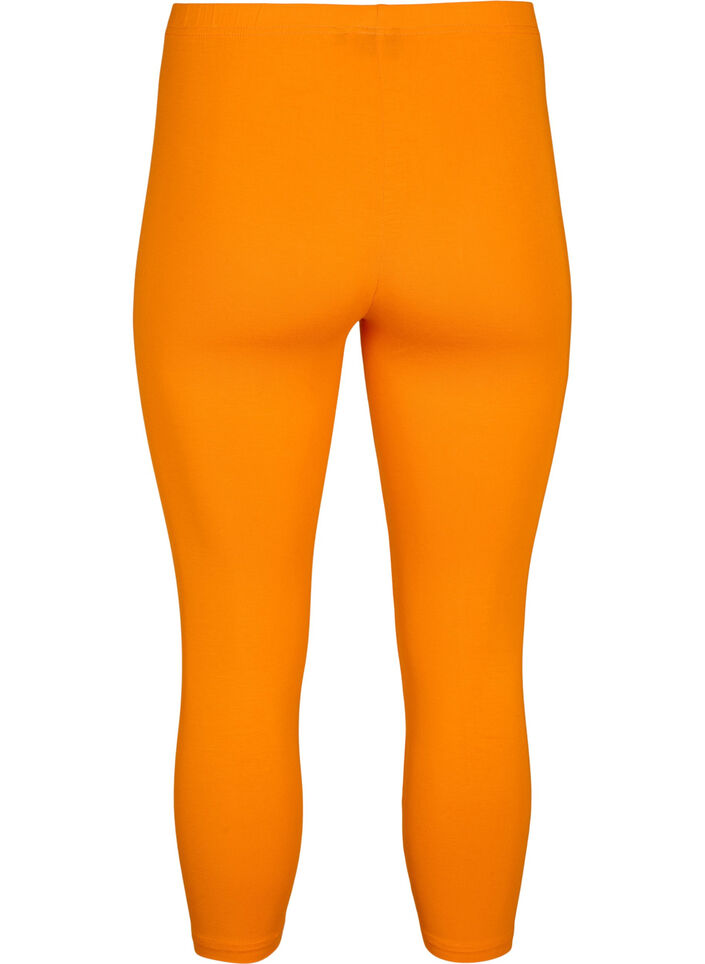 Basic 3/4-length viskosetights, Orange, Packshot image number 1