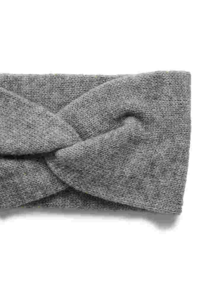 Strikket pannebånd, Medium Grey Melange, Packshot image number 2
