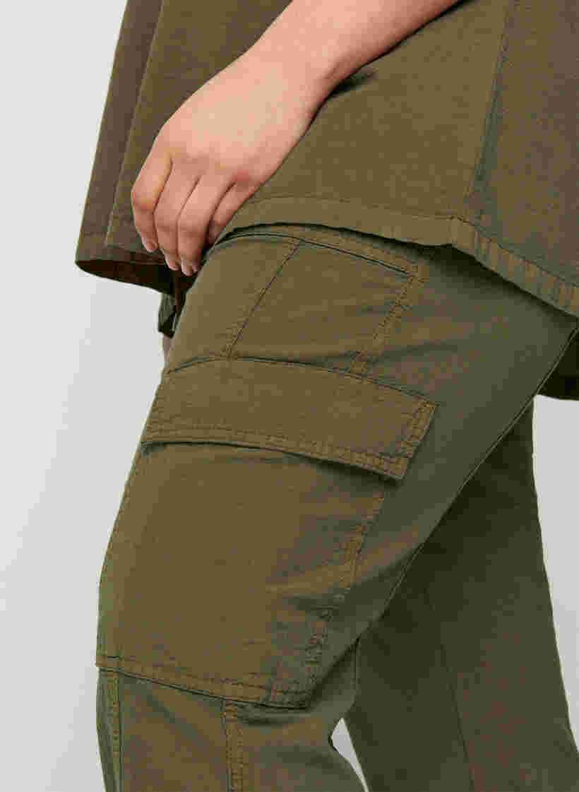 Løse bukser i bomull, Ivy Green, Model image number 1
