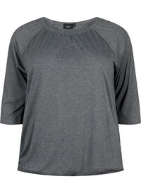 Stripet bluse med 3/4 ermer