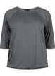 Stripete bluse med 3/4 ermer, Dark Grey Melange, Packshot image number 0