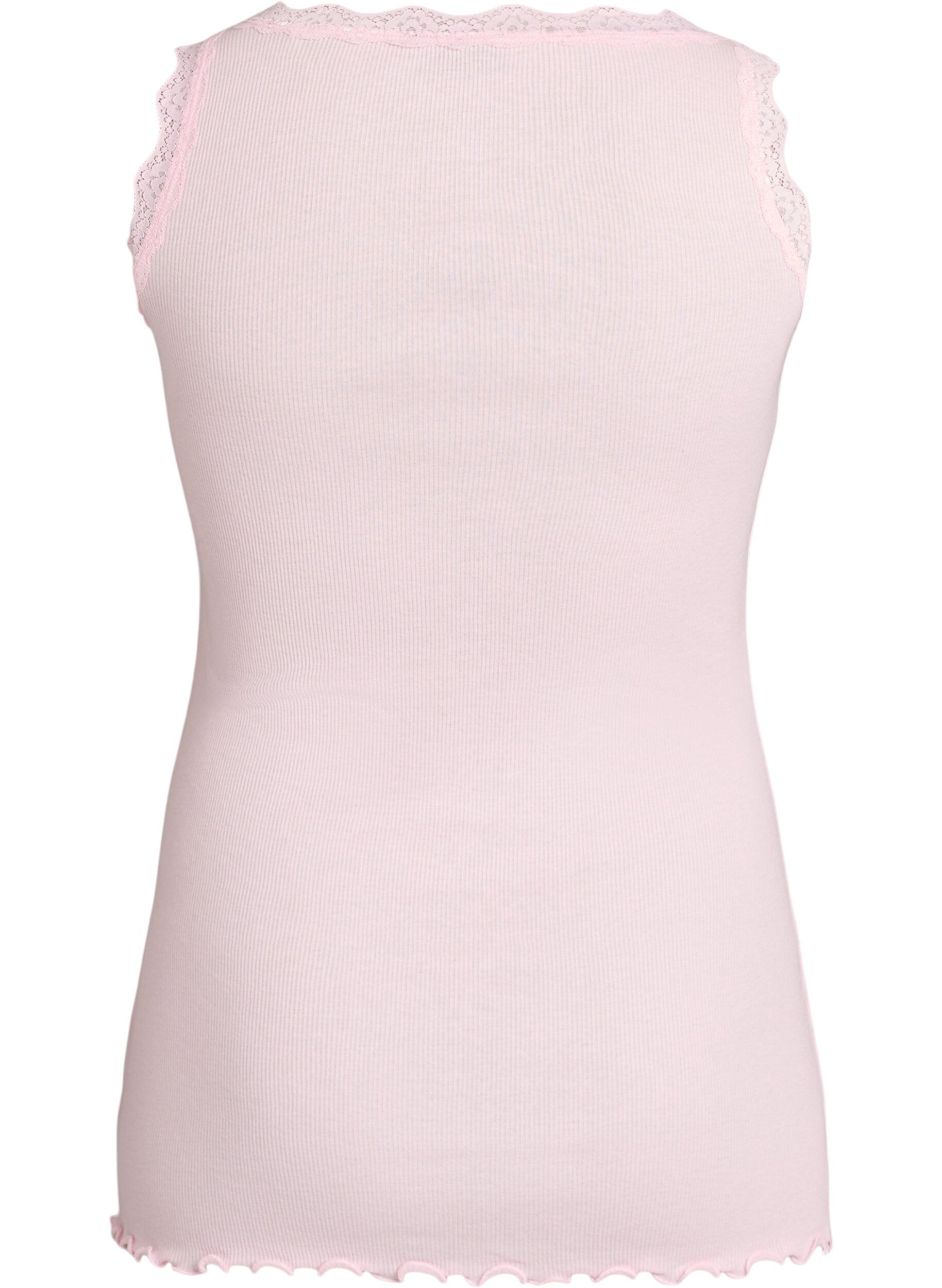 ZizziTopp med blondekant, Rosa, Packshot image number 1