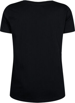Trenings-t-skjorte med trykk, Black Make It Move, Packshot image number 1