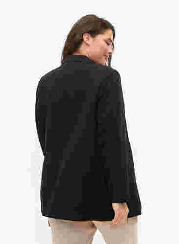 Klassisk blazer med knappelukking, Black, Model image number 1