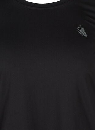 Zizzi Treningsbluse med 3/4-ermer, Svart, Packshot image number 2