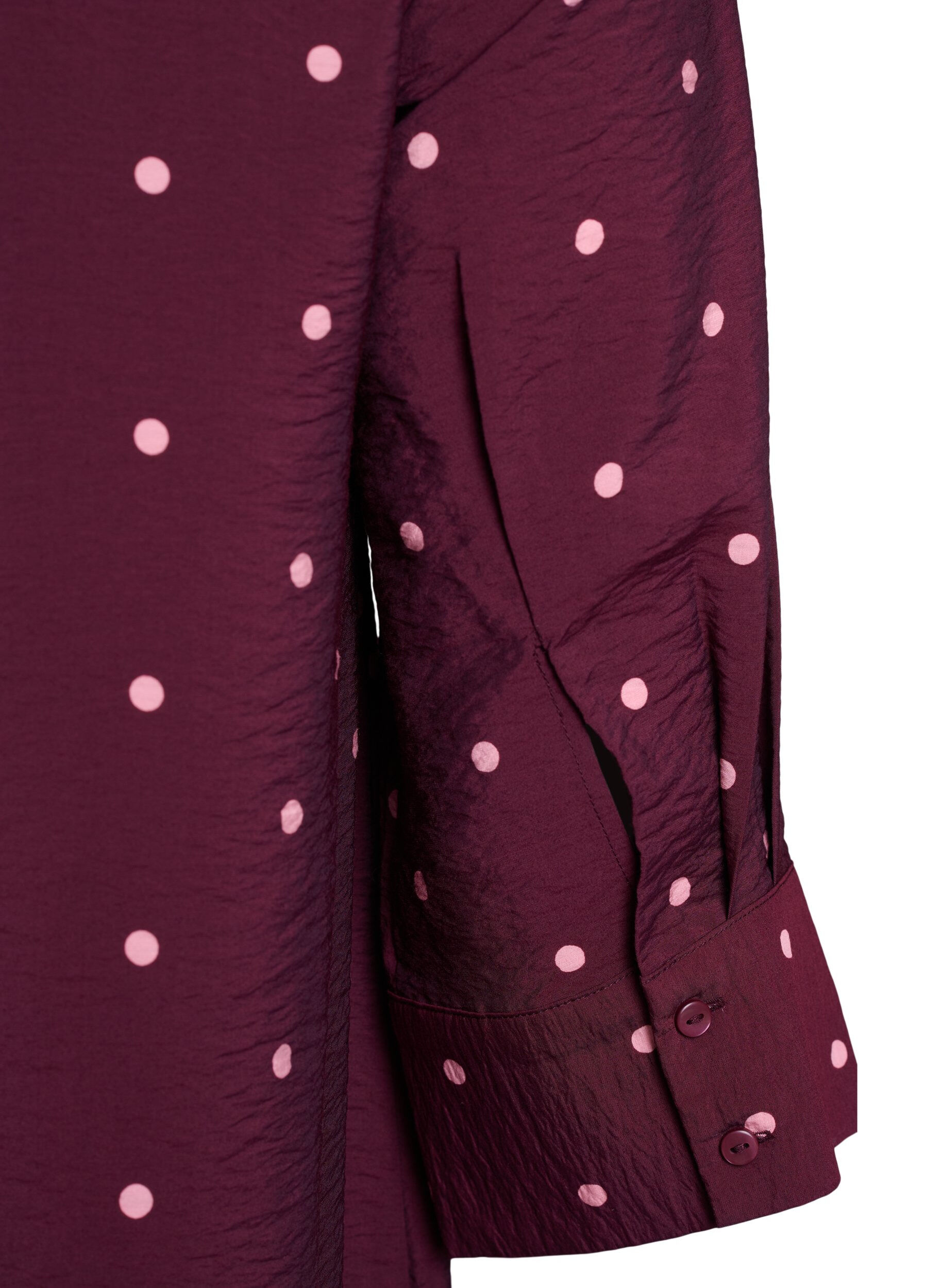 ZizziKort kjole med krage og brystlomme, R&oslash;d, Packshot image number 3