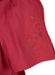 Kortermet bluse i viskose med broderi, Rød, Packshot image number 3