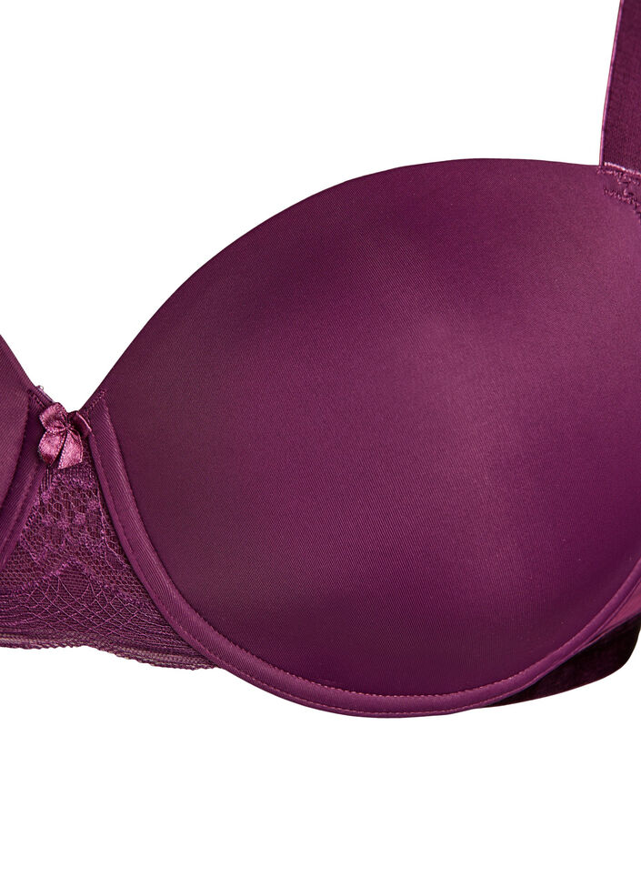 Formstøpt bh med mesh, Lilla, Packshot image number 2