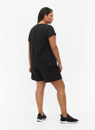 Treningsshorts med baklomme, Black, Model image number 1