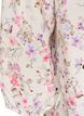 Viskose bluse med blomstertrykk og 3/4 ermer, Vanilje, Packshot image number 3