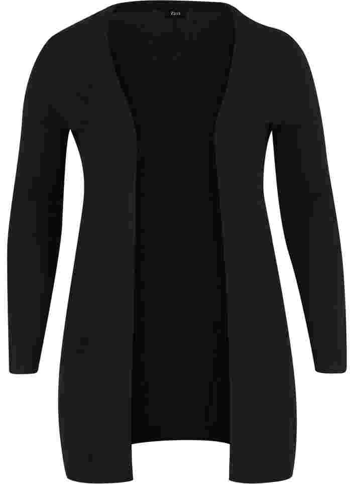 Cardigan med lommer, Black, Packshot image number 0