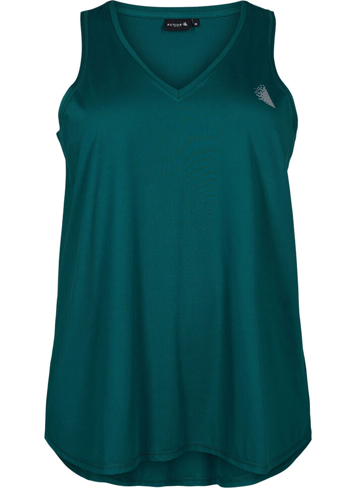 Treningsoverdel med v-hals, Deep Teal, Packshot image number 0