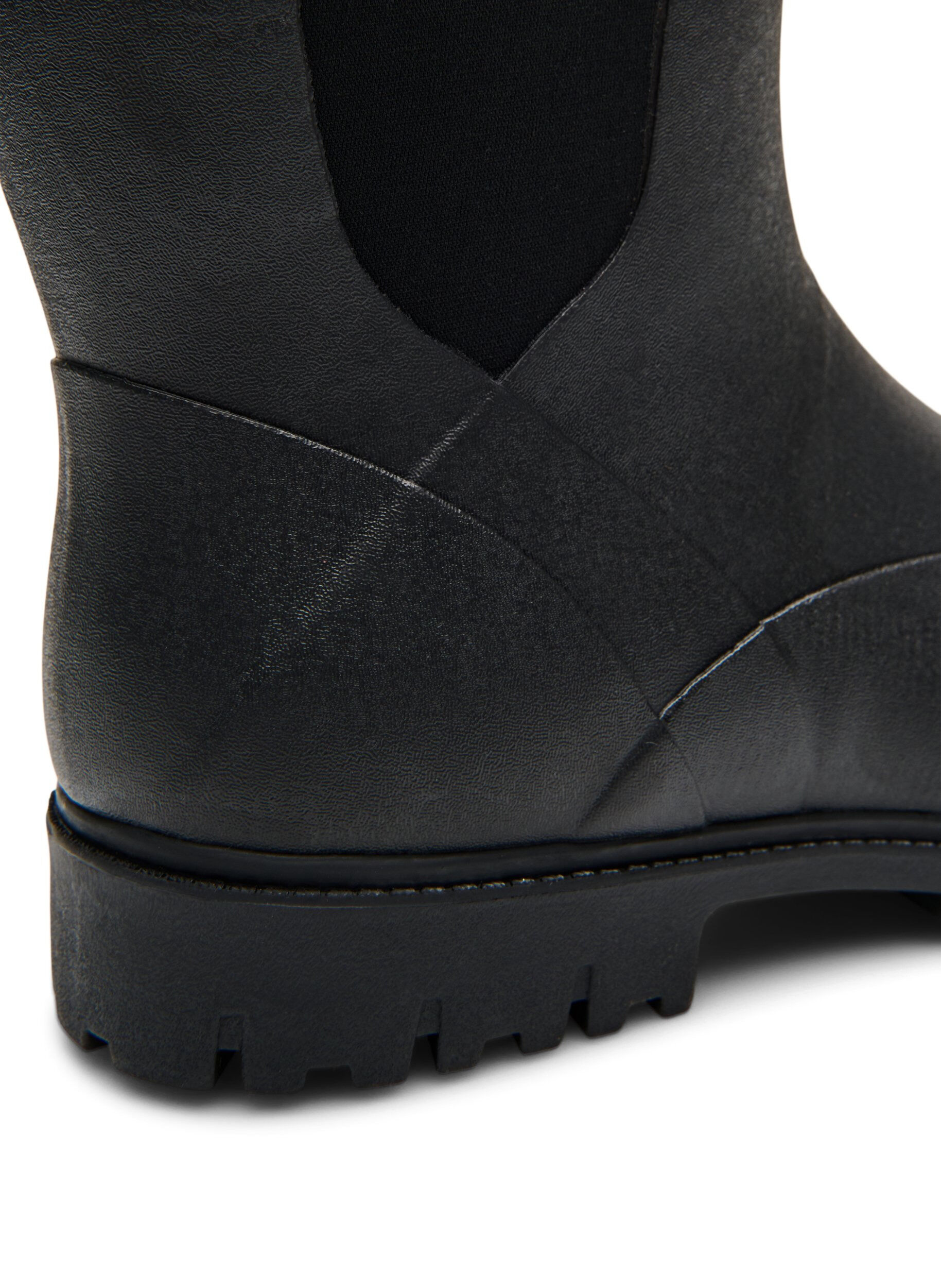 Zizzi Wide fit - Korte gummist&oslash;vler med elastisk neoprene skaft, Black, Packshot image number 4